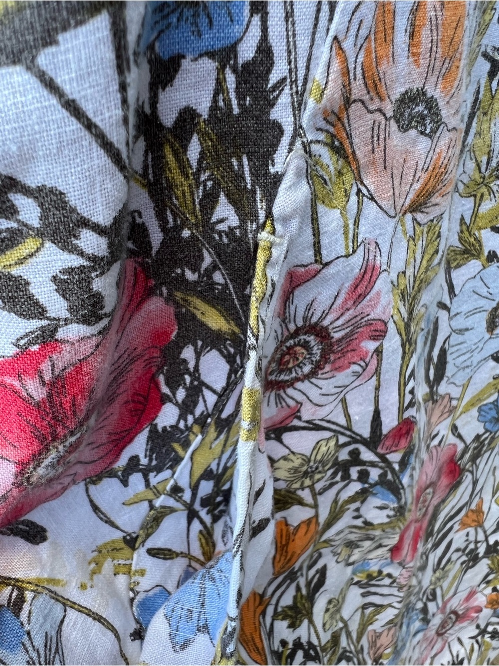 J.Jill 100% Linen Floral Sleeveless Dress Size L - Picture 5 of 6